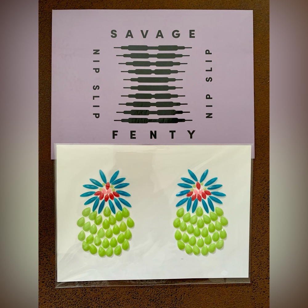 Savage X Fenty Colorful Pineapple Nipple Covers – Neon Blue, Green & Red
